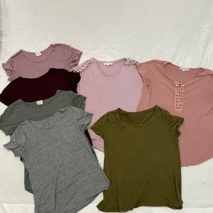 7 t shirts Girls @ size 12